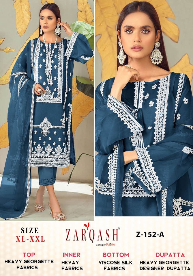 Zarqash Z 152 Georgette Pakistani Readymade Suits
